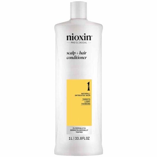Nioxin System 1 Scalp + Hair Thickening Conditioner for Natural Hair with Light Thinning 1L