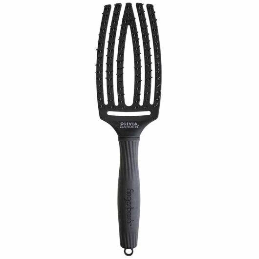 Olivia Garden Care Ionic Fingerbrush Hairbrush - Black