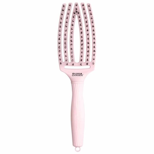Olivia Garden Care Ionic Fingerbrush Hairbrush - Pastel Pink