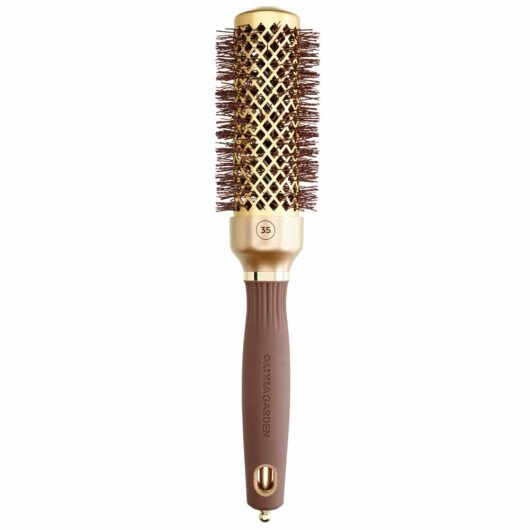 Olivia Garden Expert Hairbrush Blowout Shine Gold & Brown 35mm