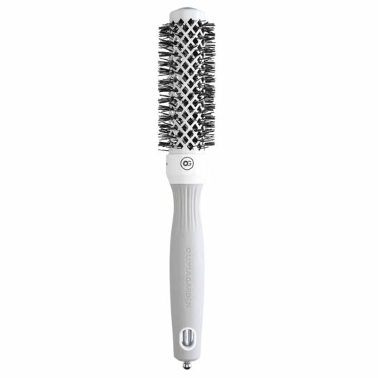 Olivia Garden Expert Hairbrush Blowout Shine White & Grey 25mm