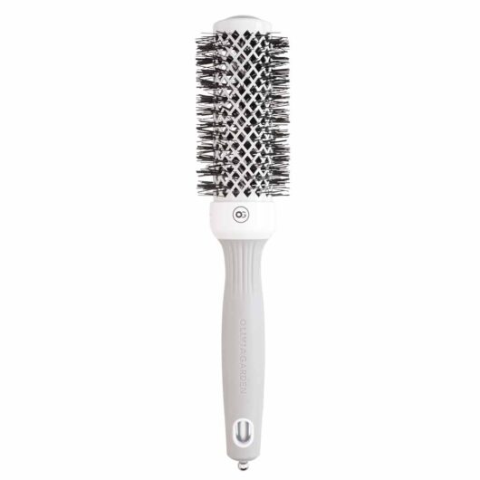 Olivia Garden Expert Hairbrush Blowout Shine White & Grey 35mm