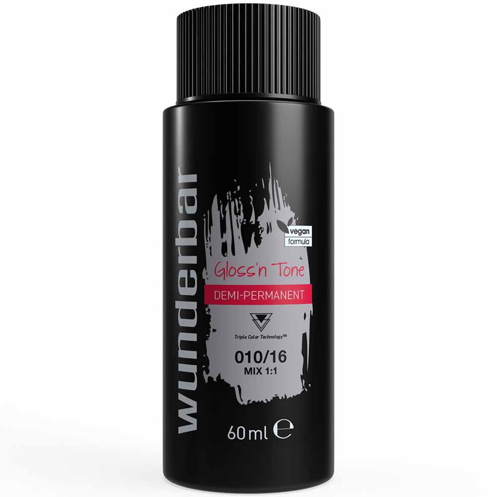 Wunderbar Gloss'n Tone Demi-Permanent Colour Liquid 010/16 Extra Light Blond Ash Violet 60ml