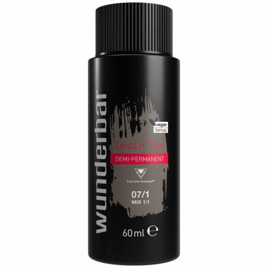 Wunderbar Gloss'n Tone Demi-Permanent Colour Liquid 07/1 Medium Blond Ash 60ml