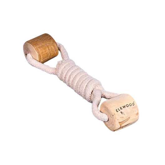 Elkwood Coffee Wood Dumbell Dog Toy