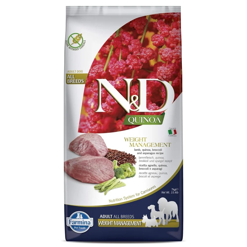 Farmina N&D Quinoa Dog Weight Management Lamb & Broccoli Adult Medium/Maxi 7 Kg