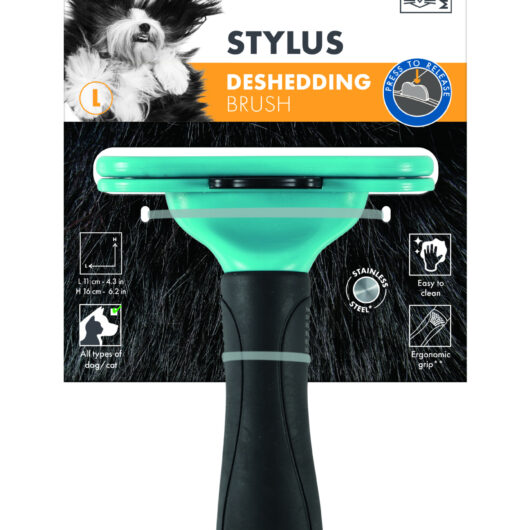 M-PETS Stylus Deshedding Brush - Large for Dogs and Cats