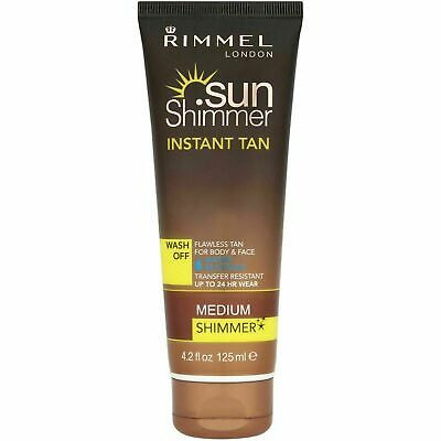 Rimmel Water Resistant Instant Tan Wash Off Medium Shimmer- 125ml