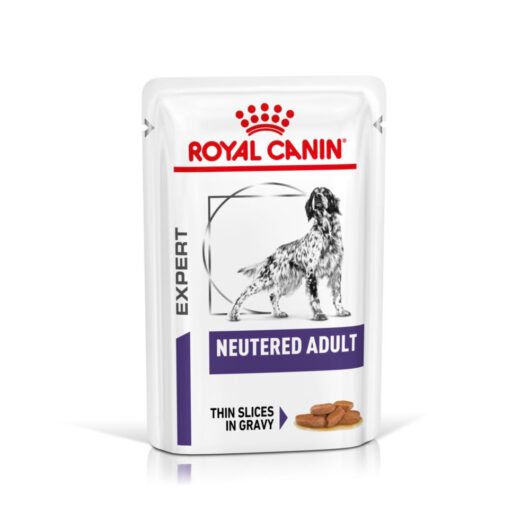Royal Canin Neutered Adult Wet Dog Food Thin Slices In Gravy 48x100g