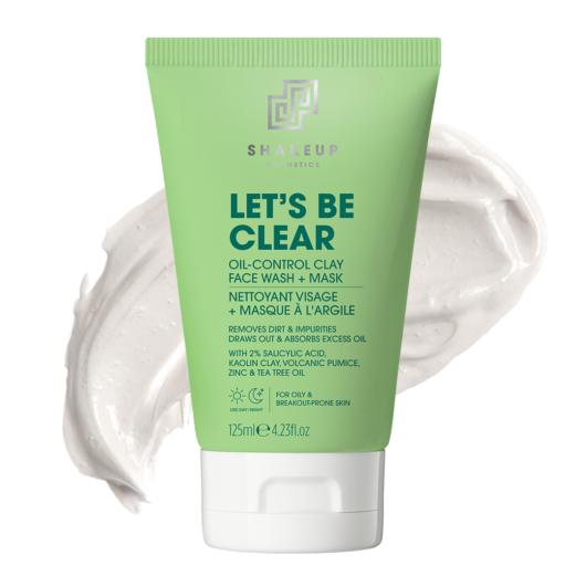 Shakeup Let's Be Clear Oil-Control Clay Face Wash + Mask 125ml