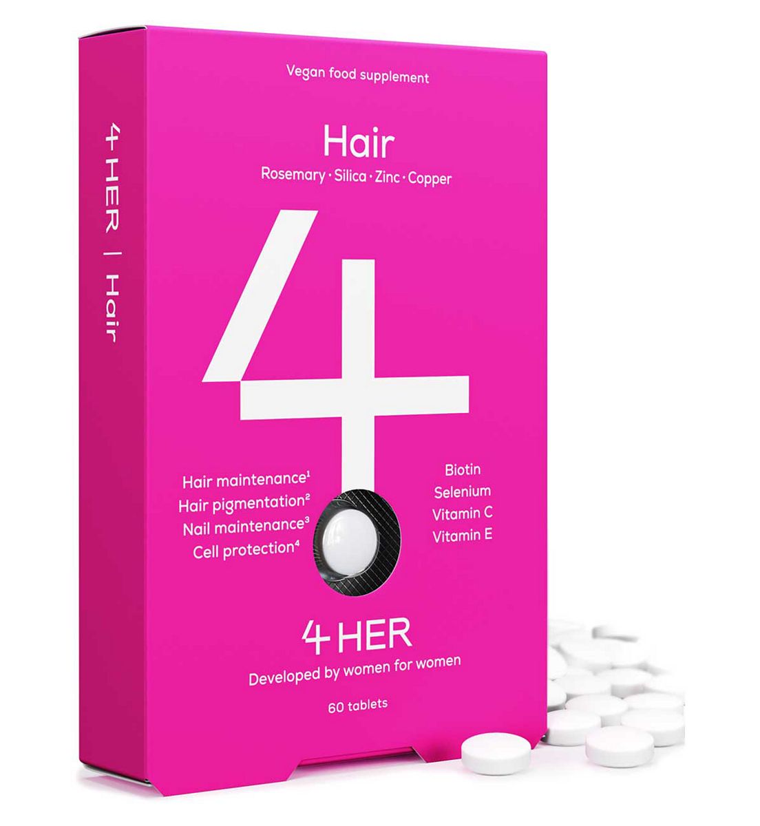 4HIM4HER 4Him&her 4Her Hair Supplement For And Nail Maintenance Pigmentation Vegan Tablets 60S