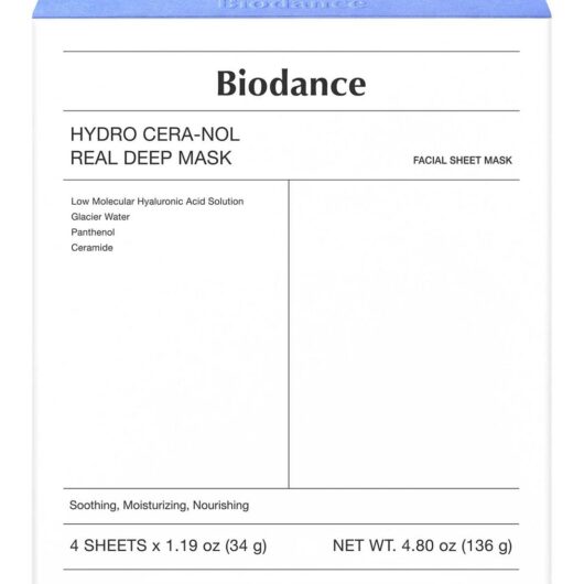 Biodance Hydro Cera-Nol Real Deep Mask 4 Sheets X 1.19 Oz (34G)