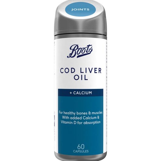 Boots Cod Liver Oil + Calcium 60 Capsules (2 Month Supply)