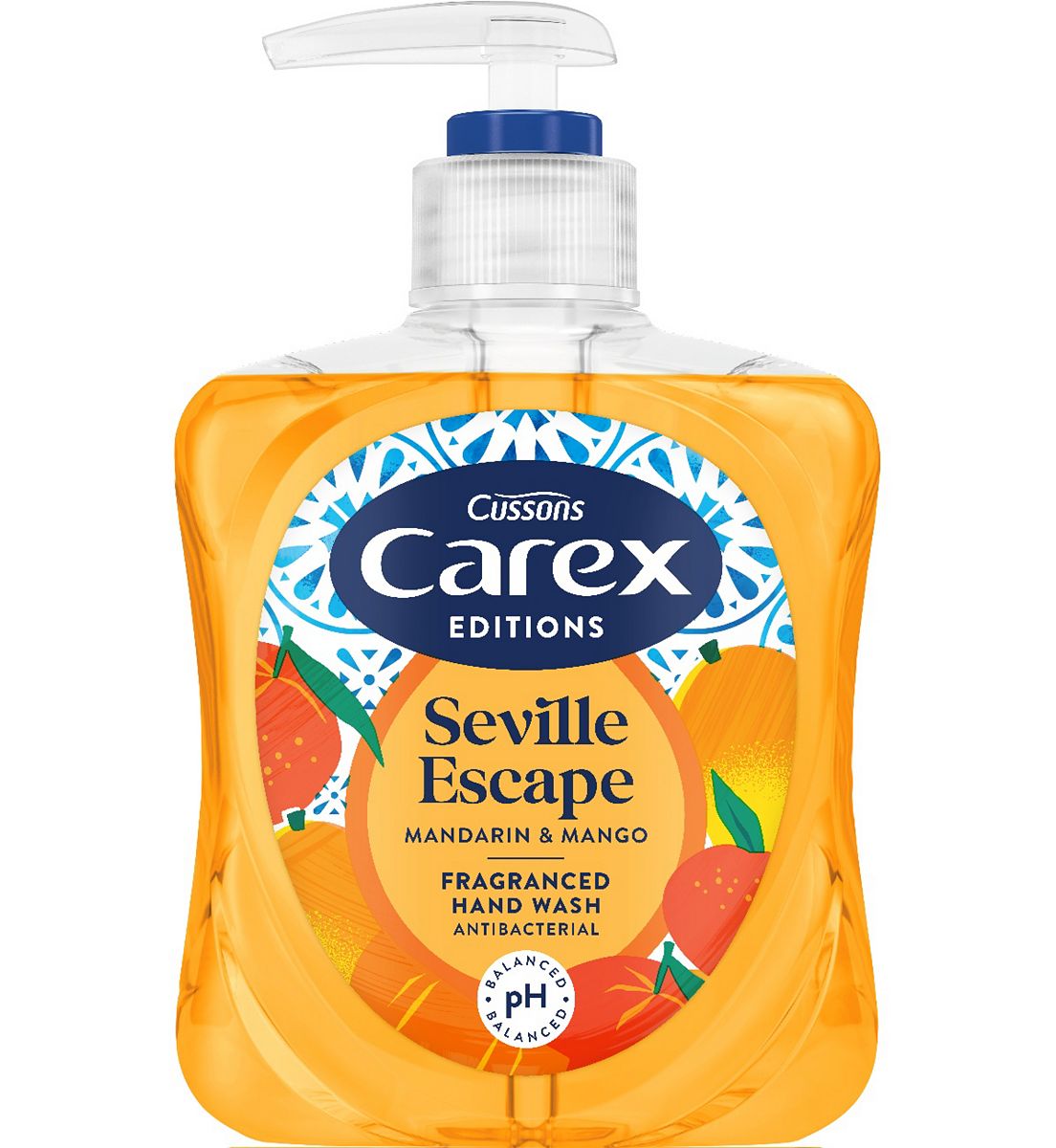 Carex Editions Seville Escape Mandarin And Mango Antibacterial Handwash250 ml, 250ml