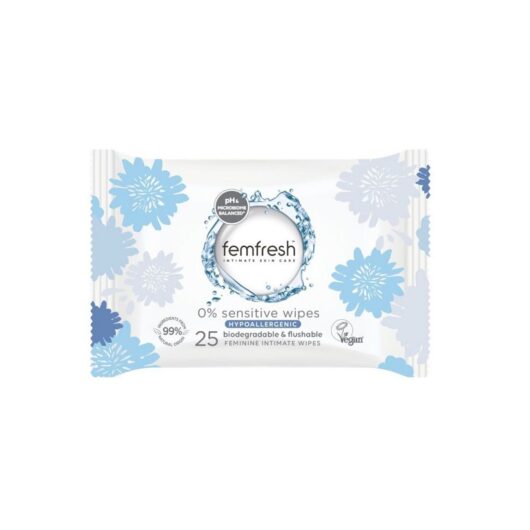 Femfresh Wipes 0% 25 Pack