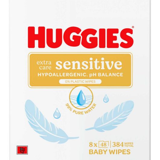 Huggies Baby Wipes Extra Care Sensitive 8 Pack 8X48