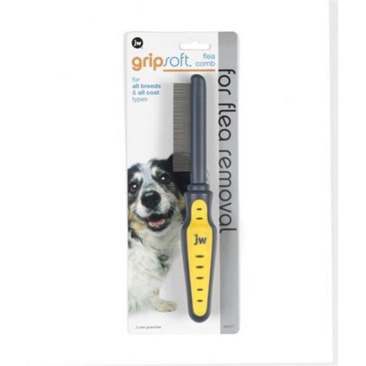 JW Gripsoft Grooming Flea Comb for Cats and Dogs