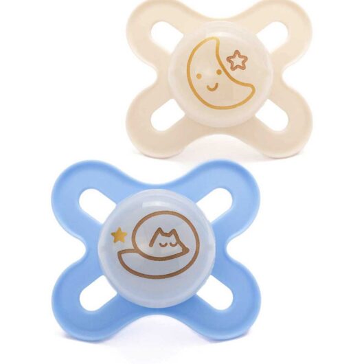 MAM Start Night 0-2 Months Soother 2 Pack - Blue
