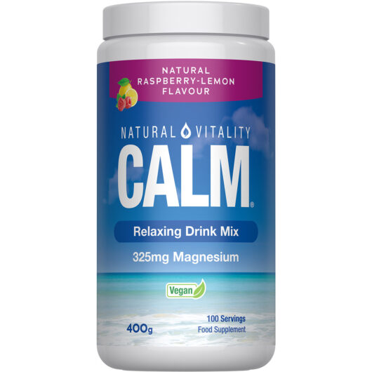 Natural Vitality Calm Relaxing Drink Mix Raspberry Lemon Flavour 400g