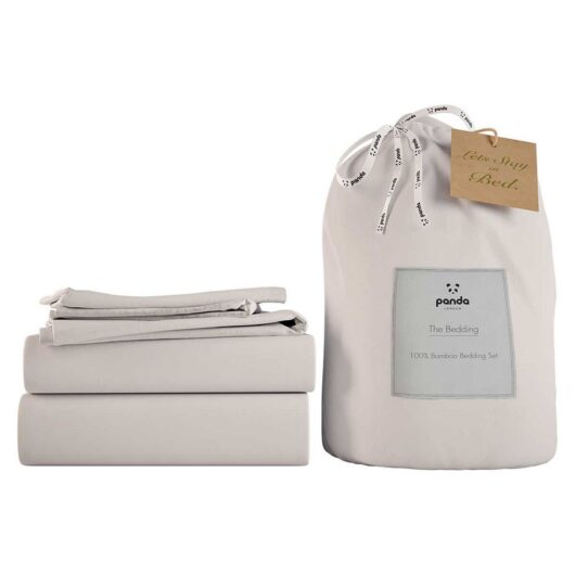 Panda 100% Bamboo Bedding Set - Pure White King