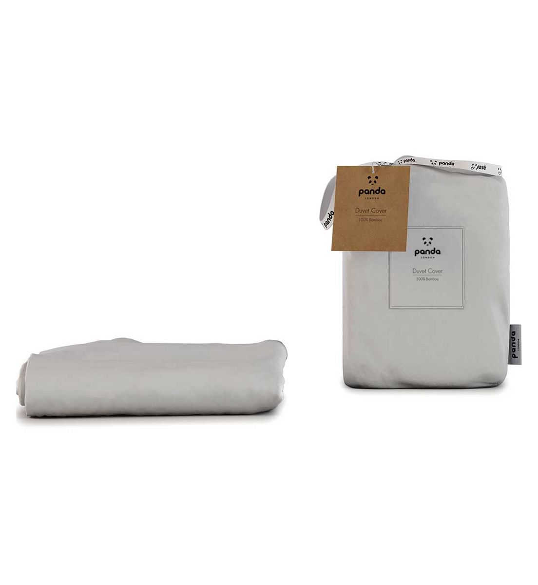 Panda 100% Bamboo Duvet Cover - Pure White Double