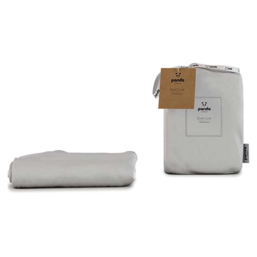 Panda 100% Bamboo Duvet Cover - Pure White Super King