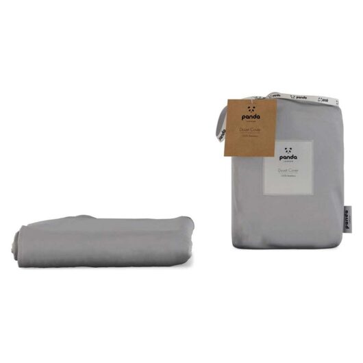 Panda 100% Bamboo Duvet Cover - Quiet Grey Double