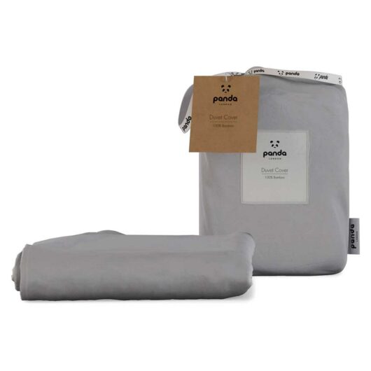 Panda 100% Bamboo Duvet Cover - Quiet Grey King