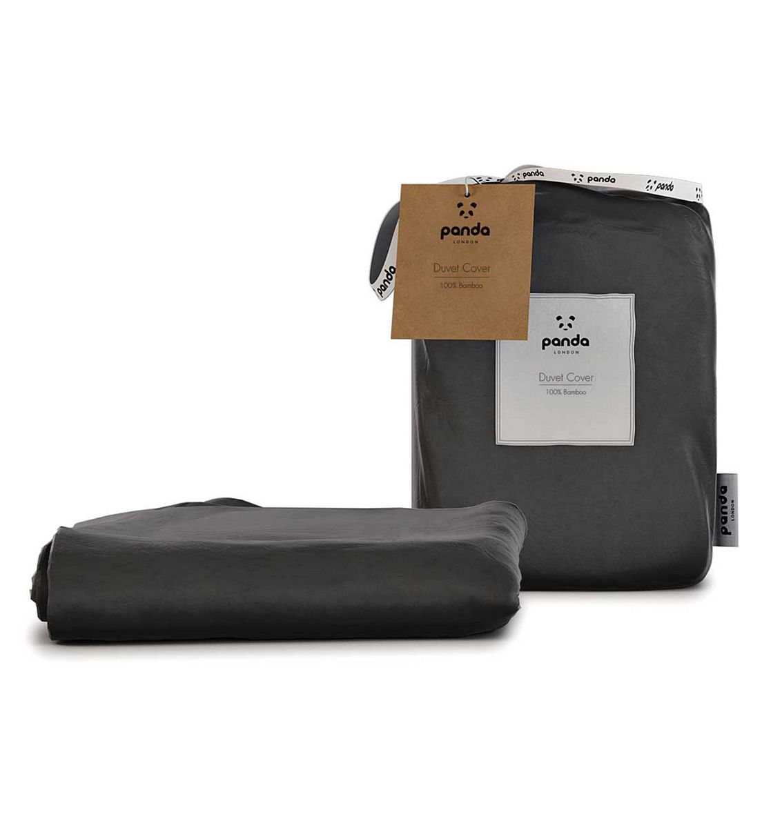 Panda 100% Bamboo Duvet Cover - Urban Grey Double