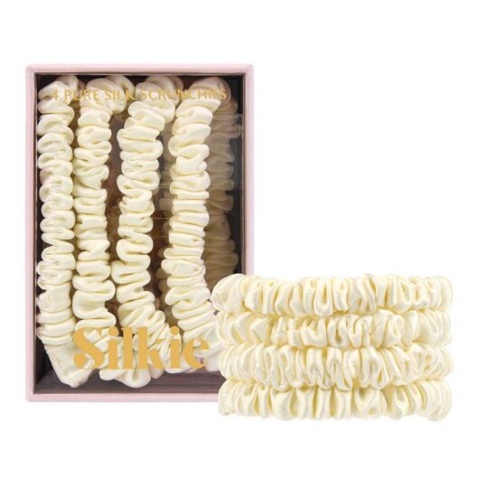 Silkie Skinny Silks 100% Mulberry Silk Scrunchies Soft Serve 4S