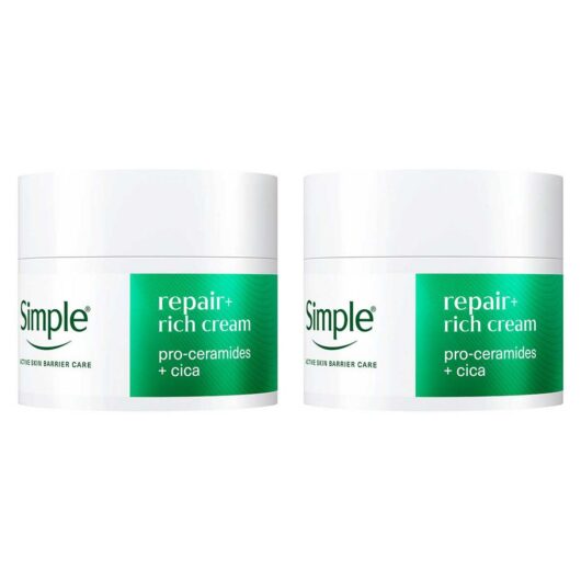Simple Repair+ Moisturiser 50Ml X2