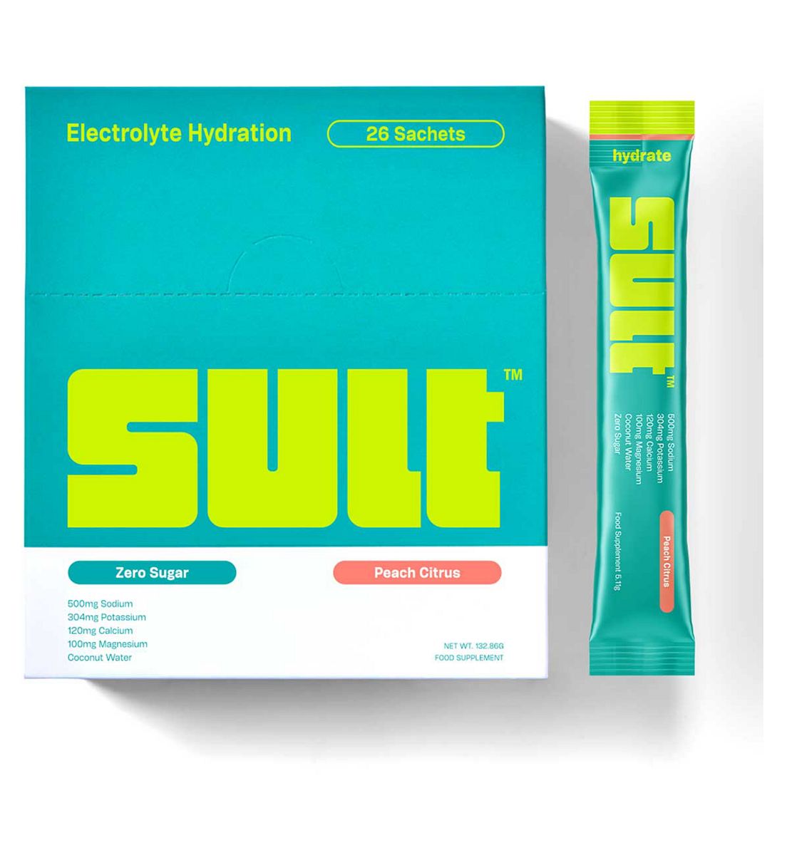 Sult Electrolytes Peach Citrus 26 Pack 132.86g