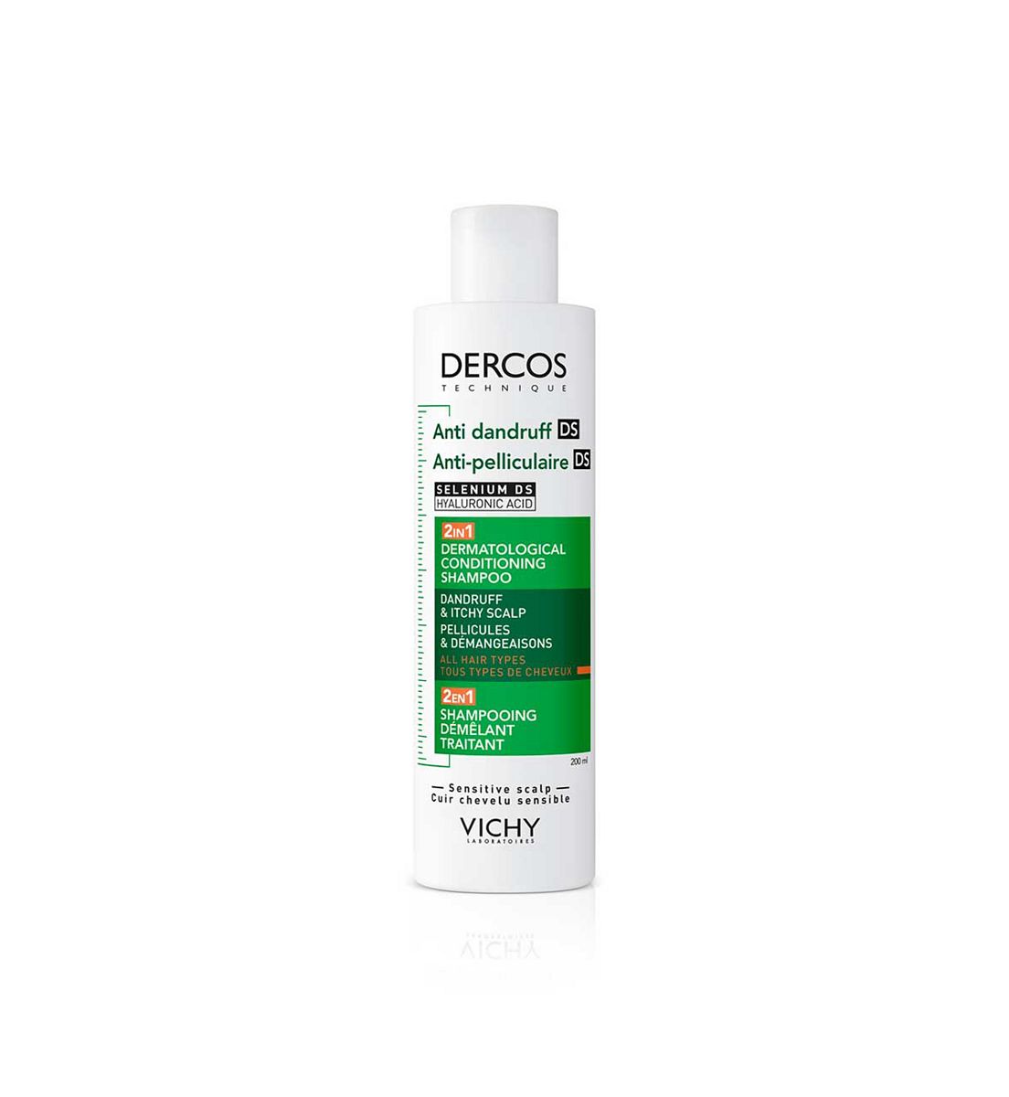Vichy Dercos Anti-Dandruff 2In1 Dermatological Conditioning Shampoo200 ml, 200ml