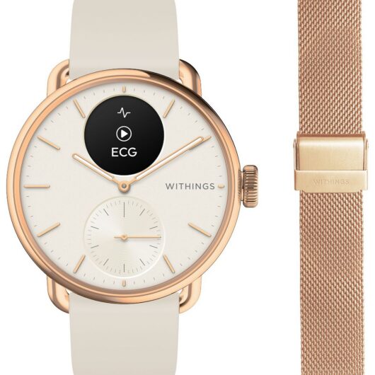 Withings Bundle Scanwatch 2 - 38Mm Rose Gold & Pink Milanese Wristband